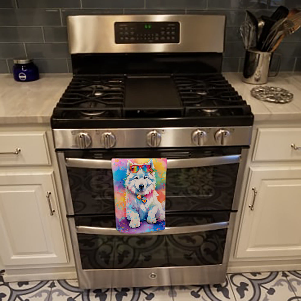 Samoyed Hippie Dawg Kitchen Towel