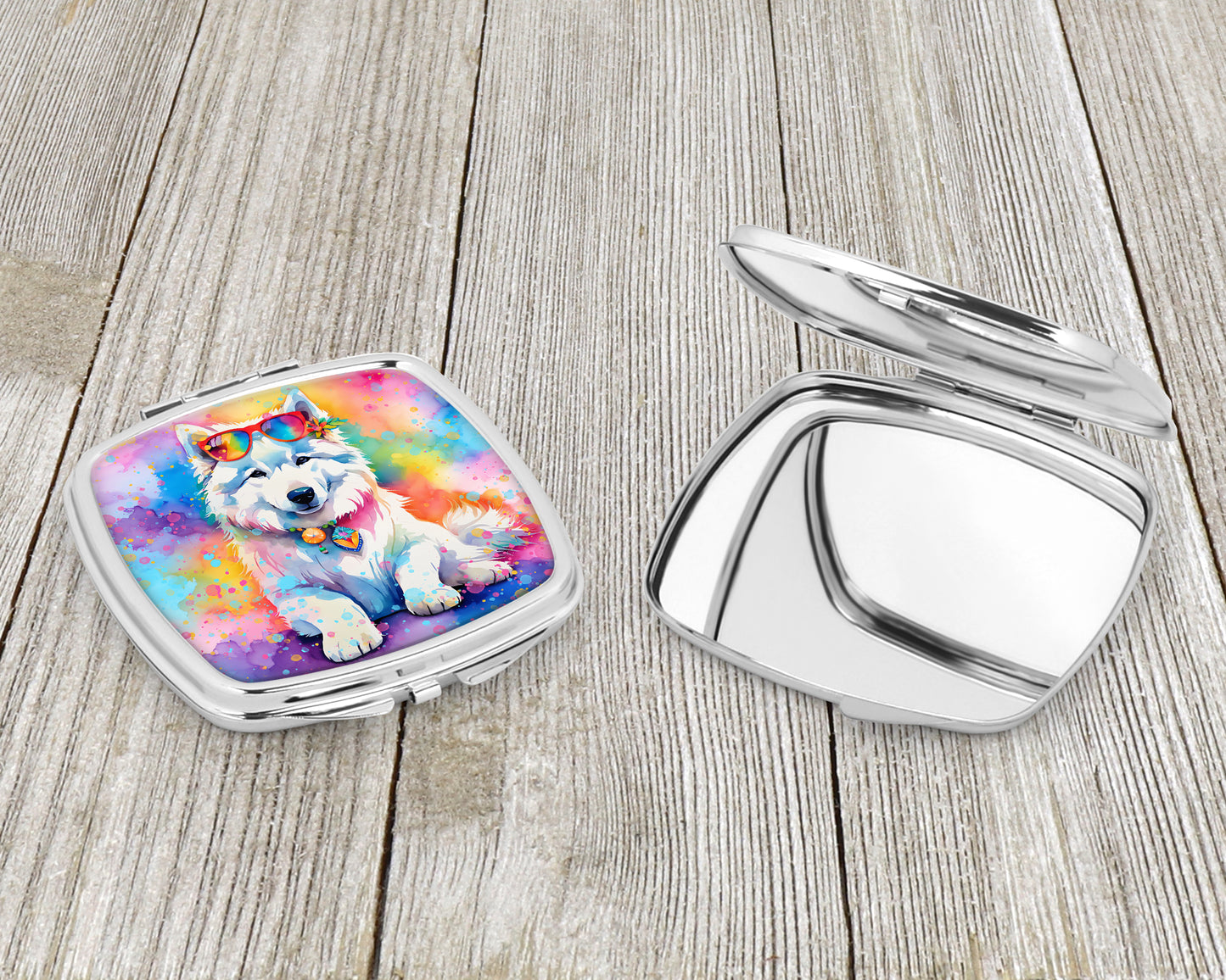 Samoyed Hippie Dawg Compact Mirror