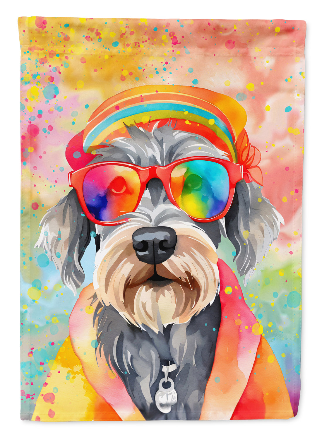 Buy this Schnauzer Hippie Dawg Garden Flag