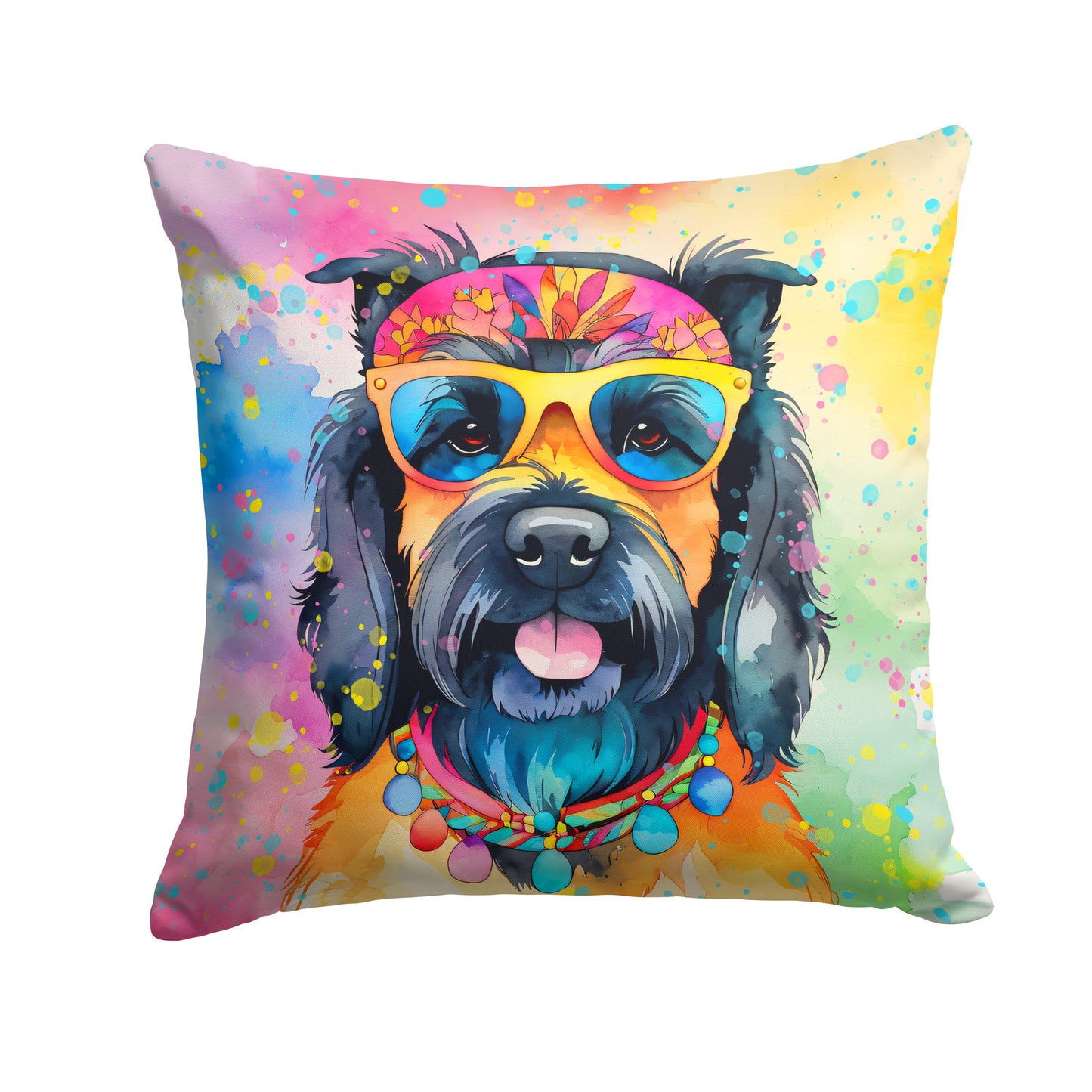 Buy this Scottish Terrier Hippie Dawg Throw Pillow