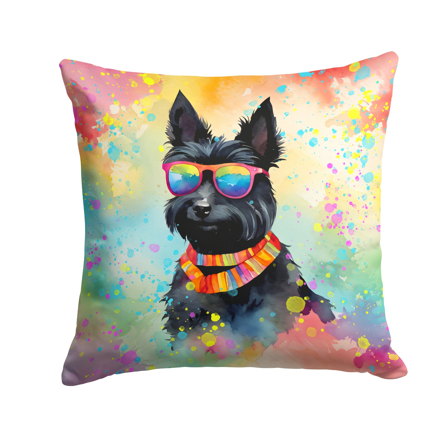 Buy this Scottish Terrier Hippie Dawg Throw Pillow