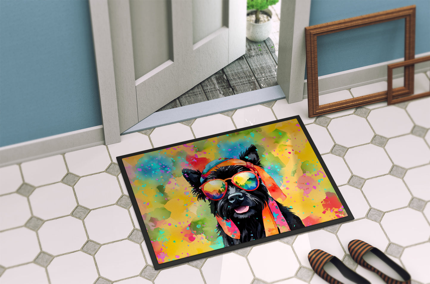 Scottish Terrier Hippie Dawg Doormat