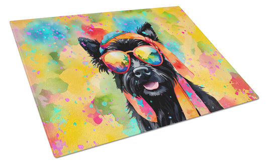 Buy this Scottish Terrier Hippie Dawg Glass Cutting Board