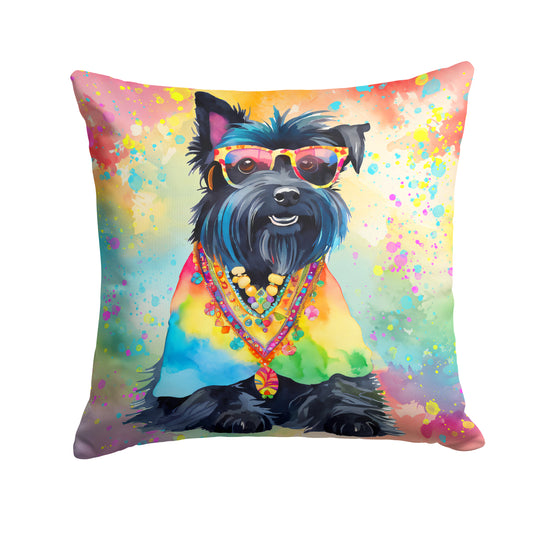 Buy this Scottish Terrier Hippie Dawg Throw Pillow