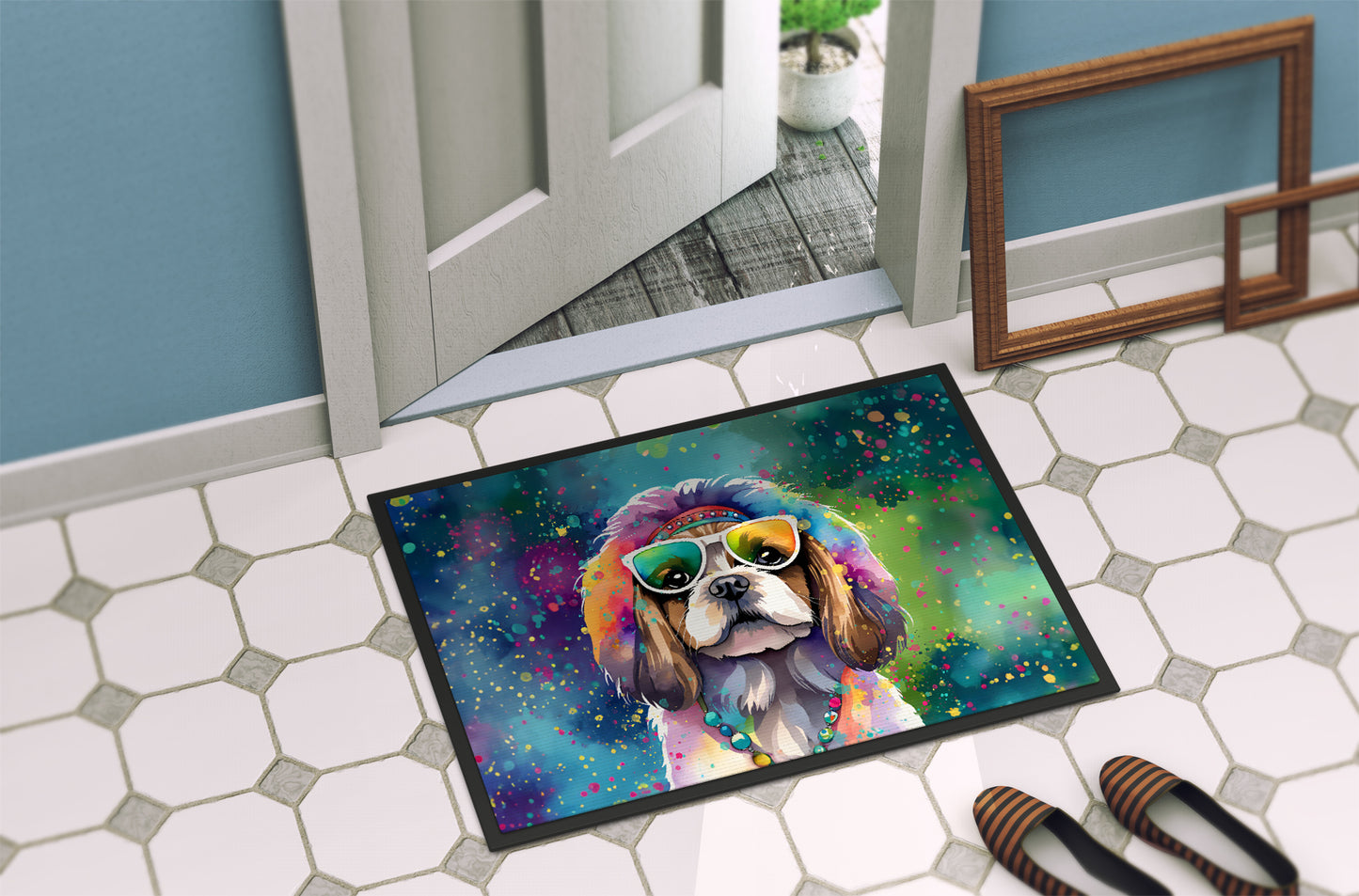 Shih Tzu Hippie Dawg Doormat