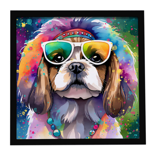 Buy this Shih Tzu Hippie Dawg Framed Metal Print
