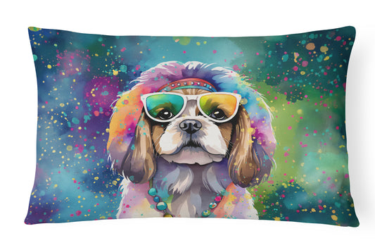 Buy this Shih Tzu Hippie Dawg Throw Pillow