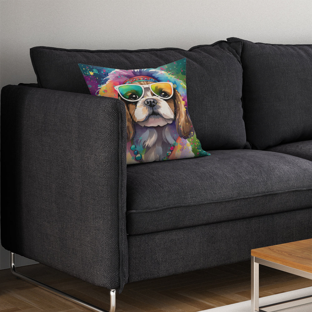 Shih Tzu Hippie Dawg Throw Pillow