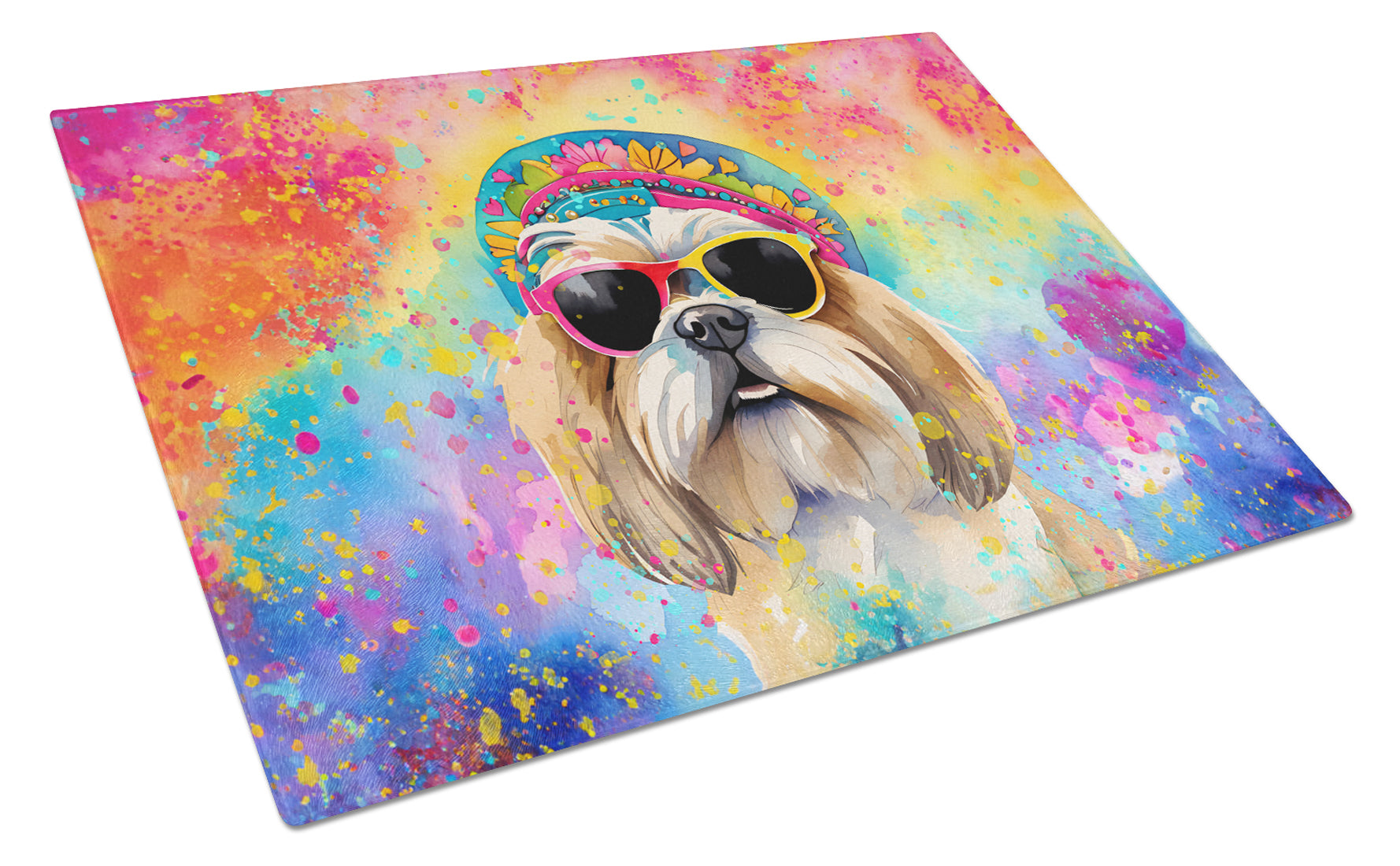 Buy this Shih Tzu Hippie Dawg Glass Cutting Board