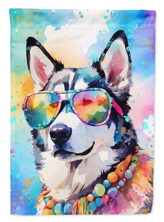 Buy this Siberian Husky Hippie Dawg House Flag