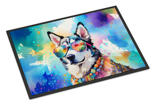 Buy this Siberian Husky Hippie Dawg Doormat