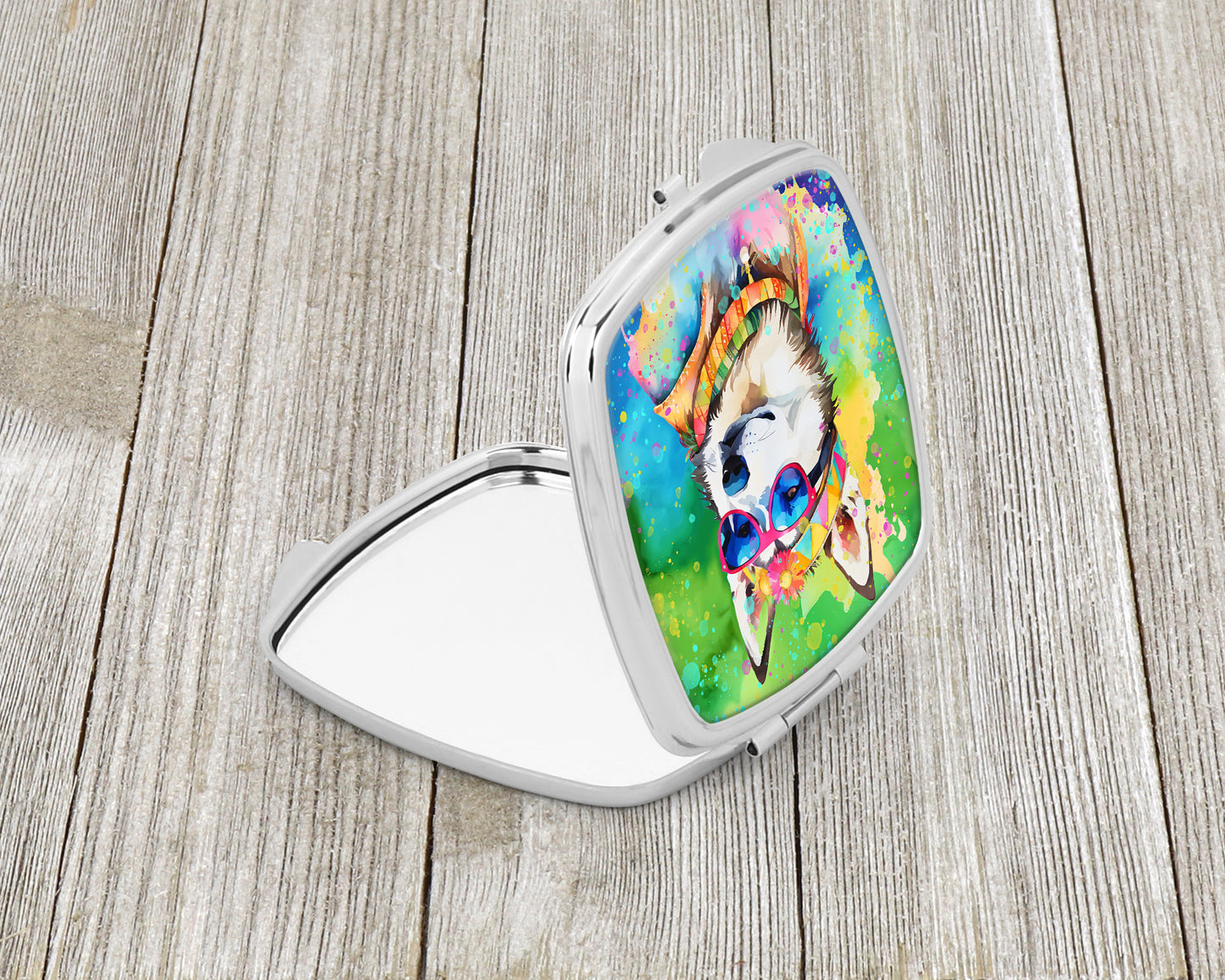 Siberian Husky Hippie Dawg Compact Mirror