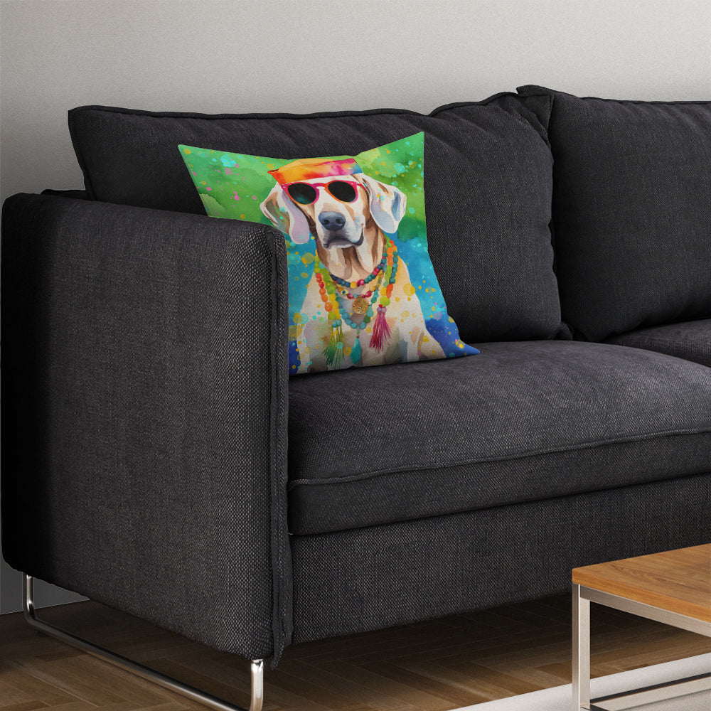 Weimaraner Hippie Dawg Throw Pillow