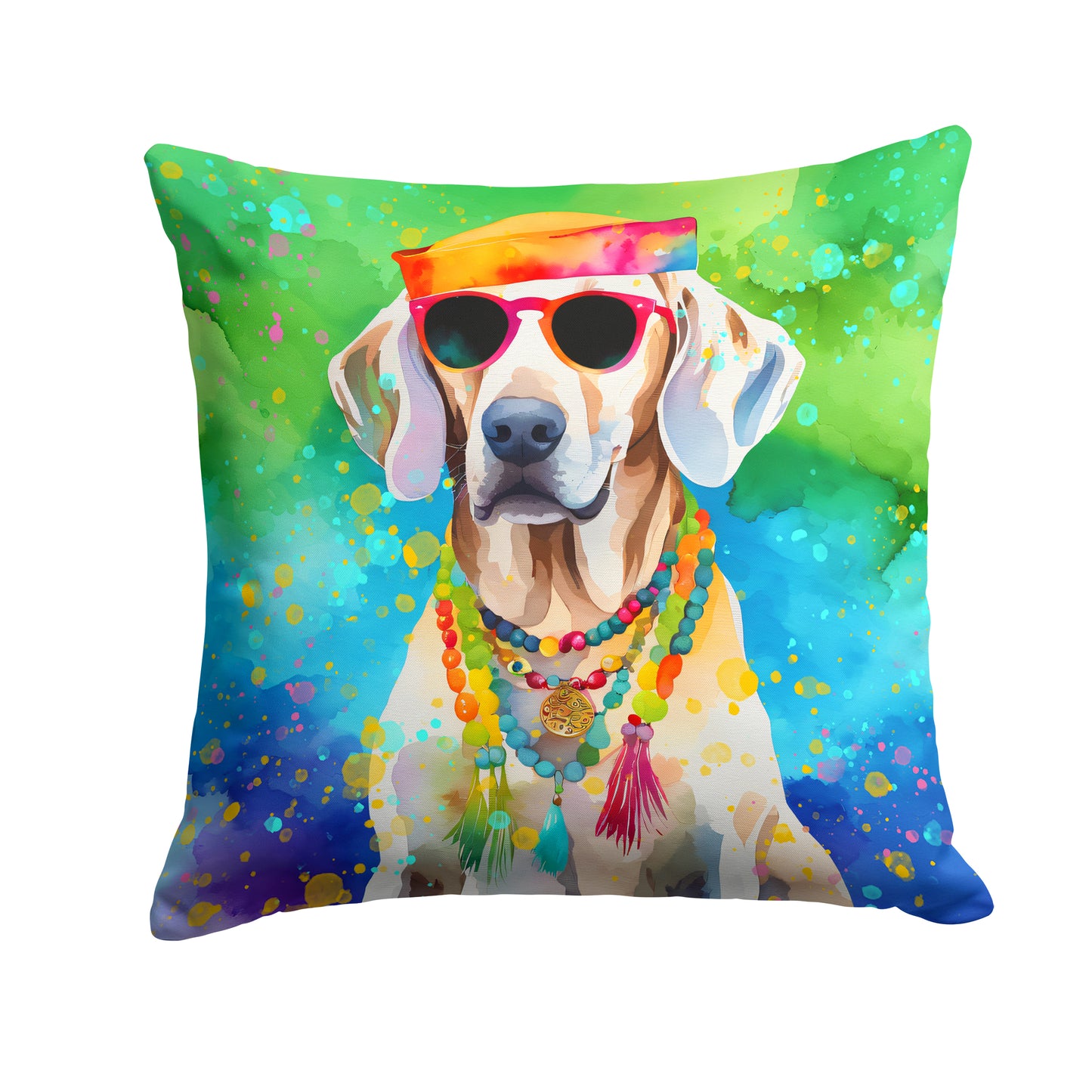 Buy this Weimaraner Hippie Dawg Throw Pillow