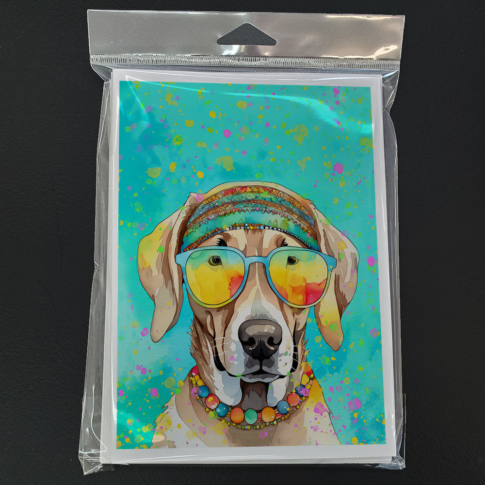 Weimaraner Hippie Dawg Greeting Cards Pack of 8