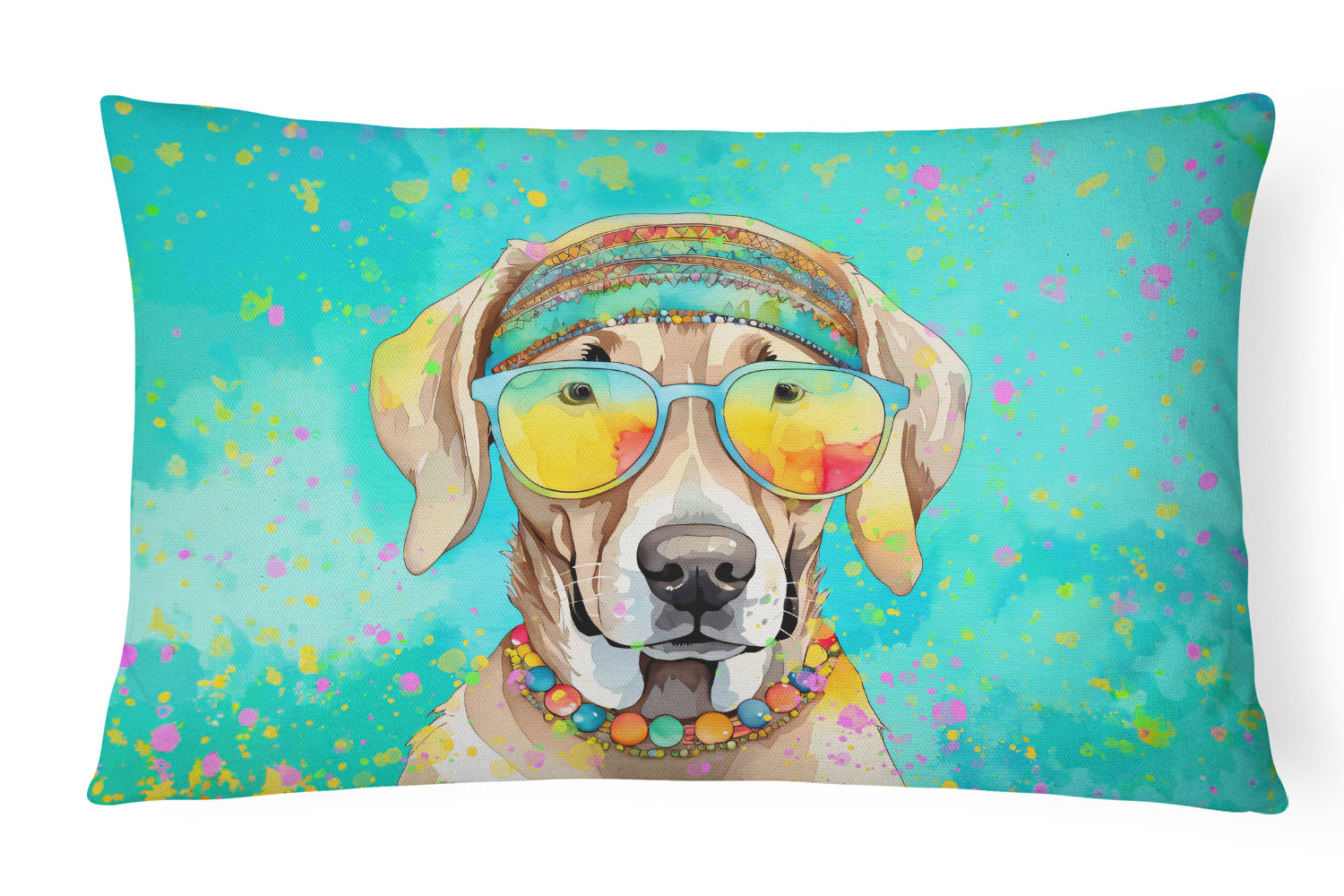 Buy this Weimaraner Hippie Dawg Throw Pillow