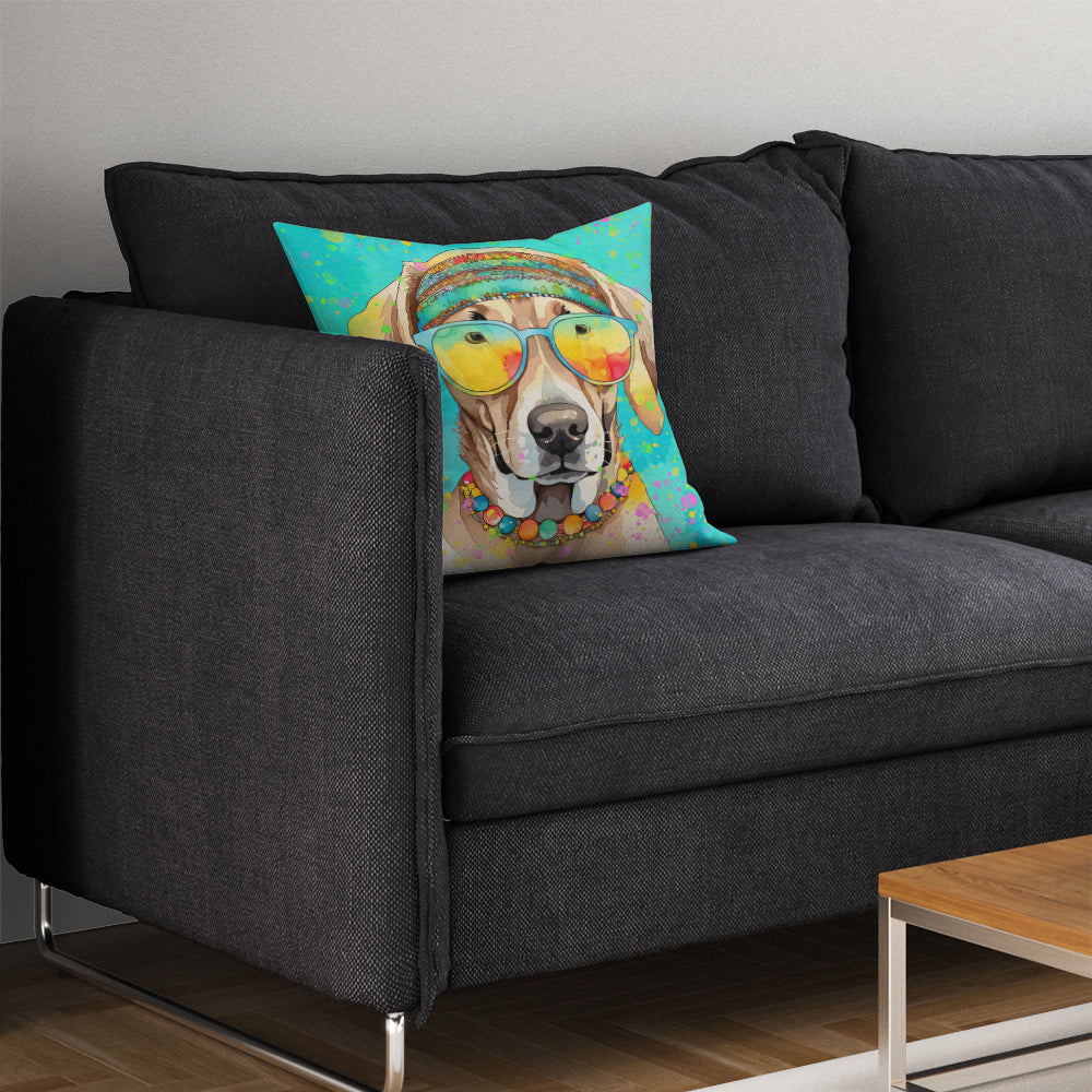 Weimaraner Hippie Dawg Throw Pillow