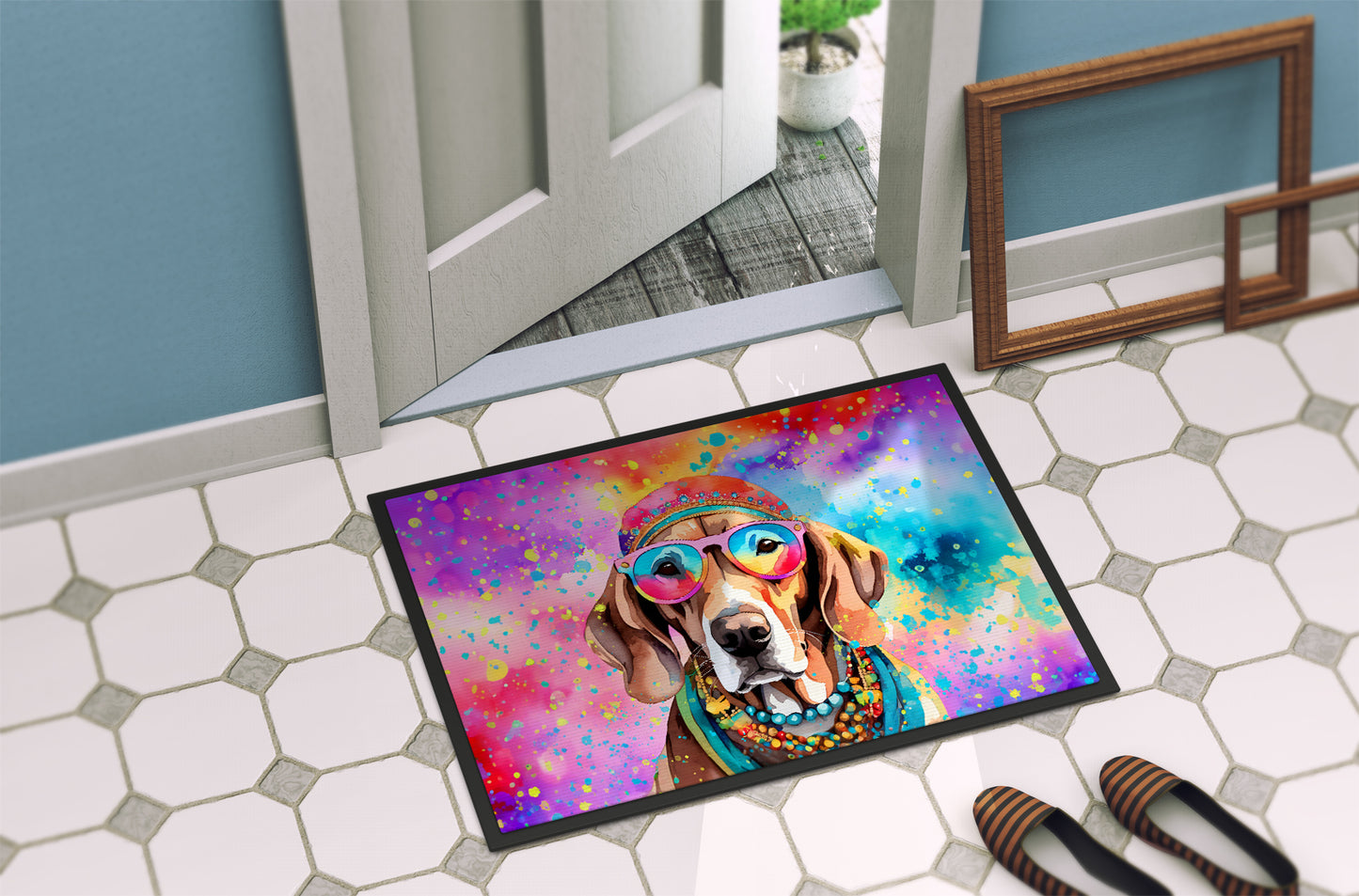 Weimaraner Hippie Dawg Doormat