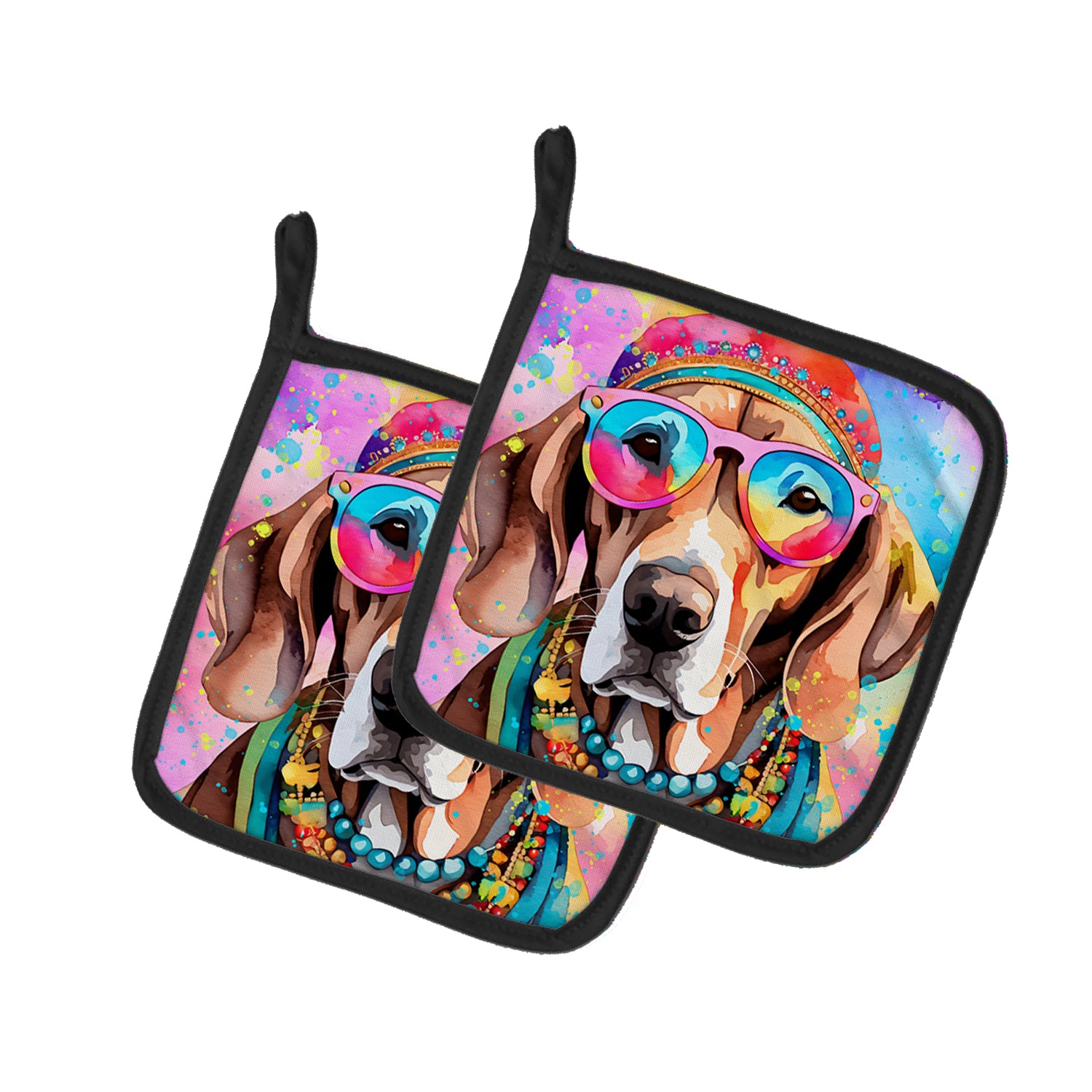 Buy this Weimaraner Hippie Dawg Pair of Pot Holders