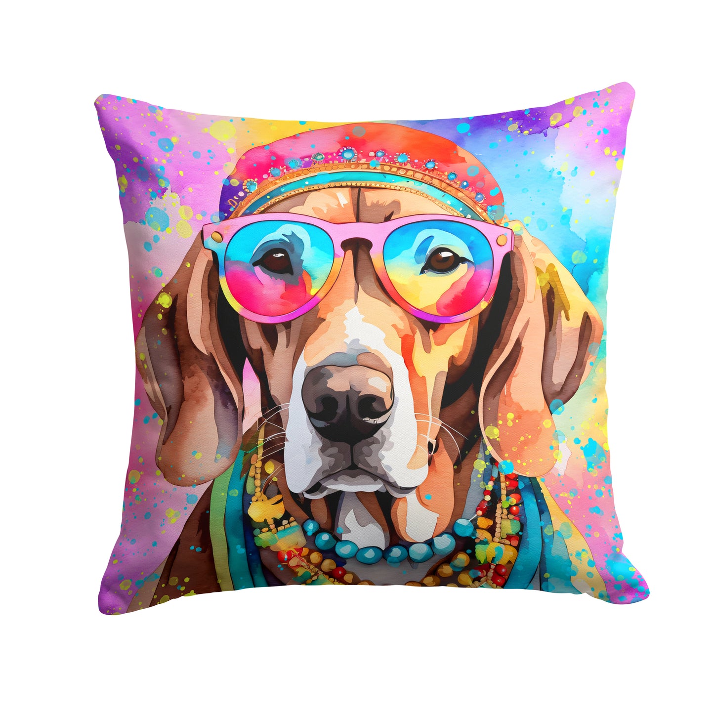 Buy this Weimaraner Hippie Dawg Throw Pillow