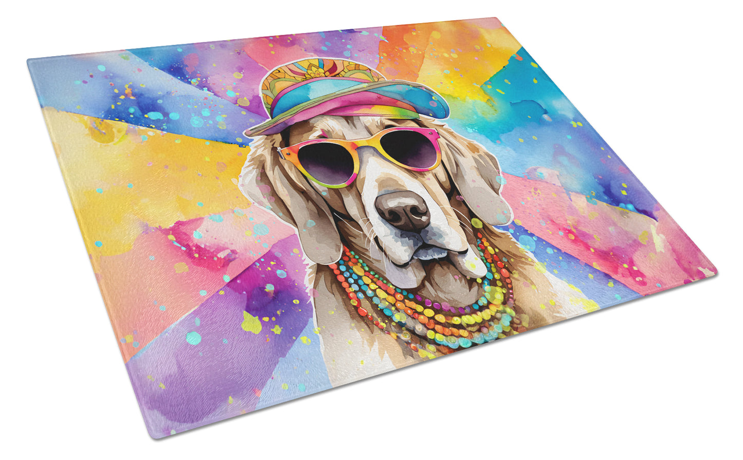 Buy this Weimaraner Hippie Dawg Glass Cutting Board