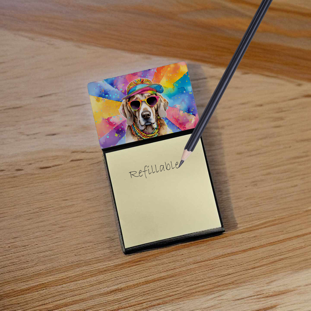 Weimaraner Hippie Dawg Sticky Note Holder