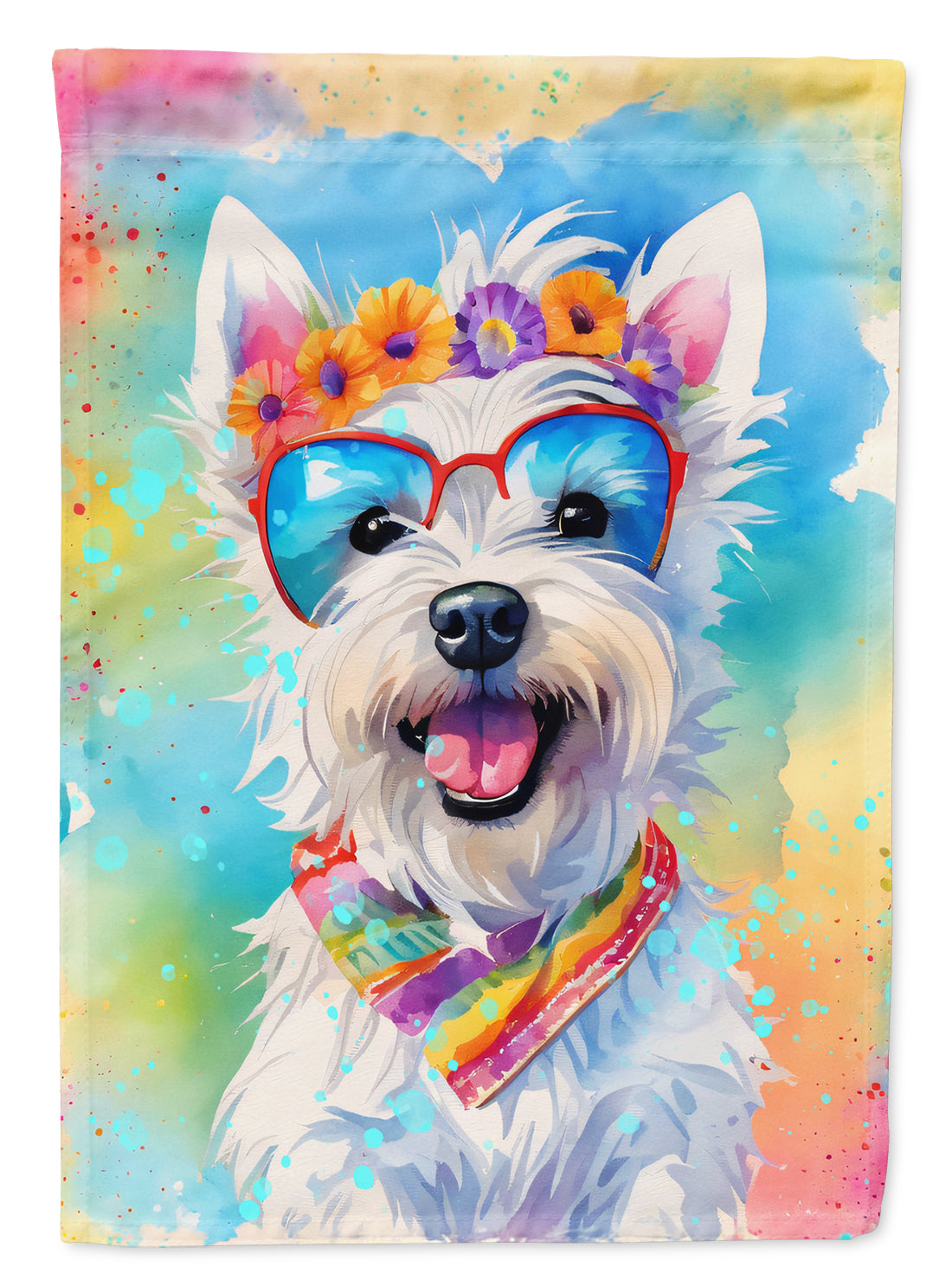 Buy this Westie Hippie Dawg Garden Flag