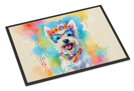 Buy this Westie Hippie Dawg Doormat