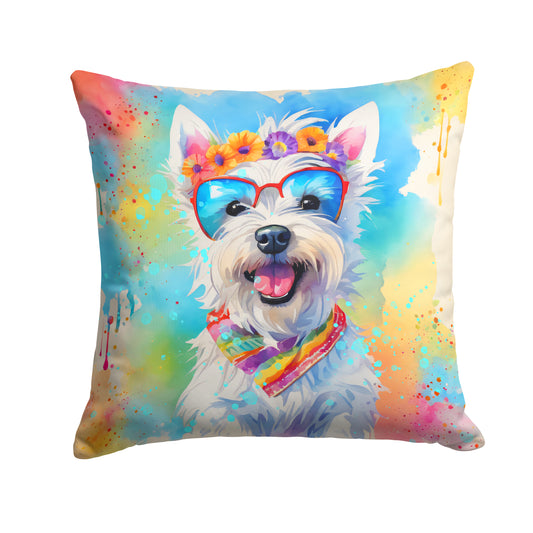 Buy this Westie Hippie Dawg Throw Pillow