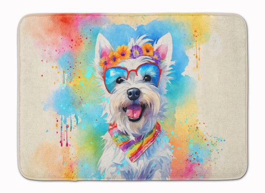 Buy this Westie Hippie Dawg Memory Foam Kitchen Mat