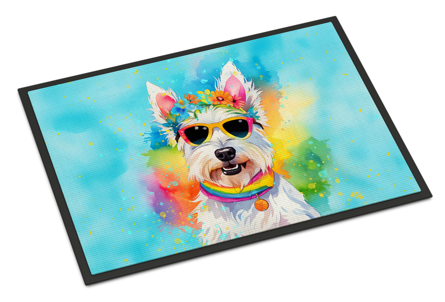 Buy this Westie Hippie Dawg Doormat