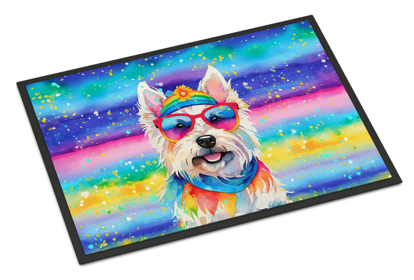 Buy this Westie Hippie Dawg Doormat