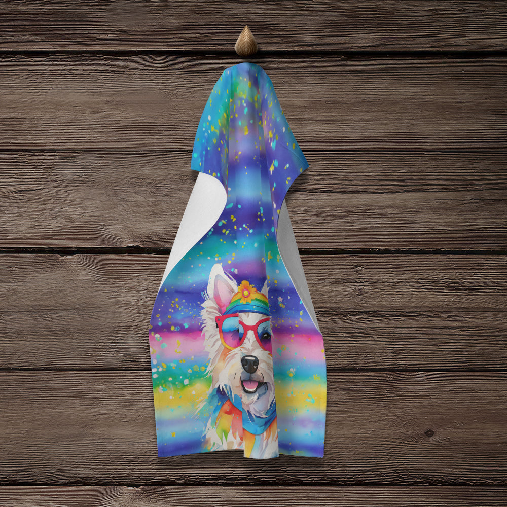 Westie Hippie Dawg Kitchen Towel