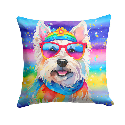 Buy this Westie Hippie Dawg Throw Pillow