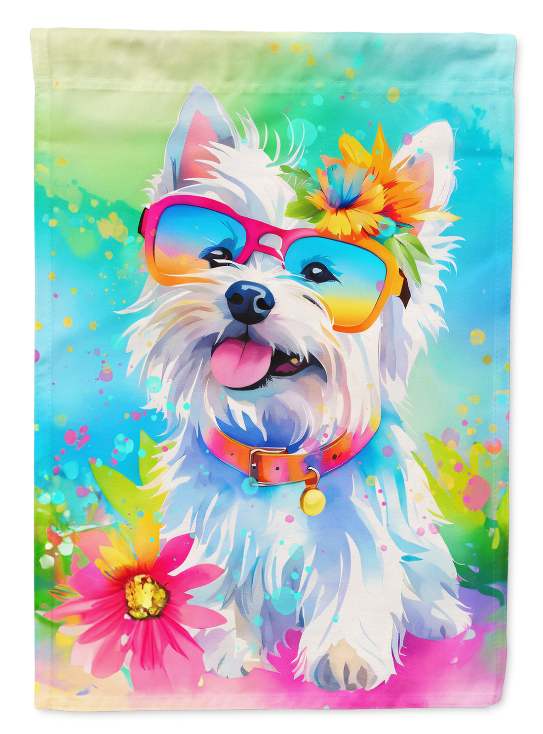 Buy this Westie Hippie Dawg Garden Flag