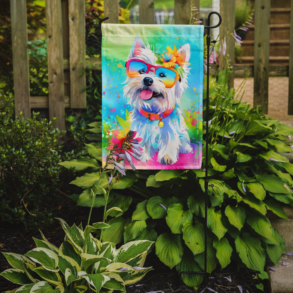 Westie Hippie Dawg Garden Flag