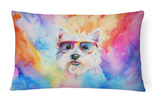 Buy this Westie Hippie Dawg Throw Pillow