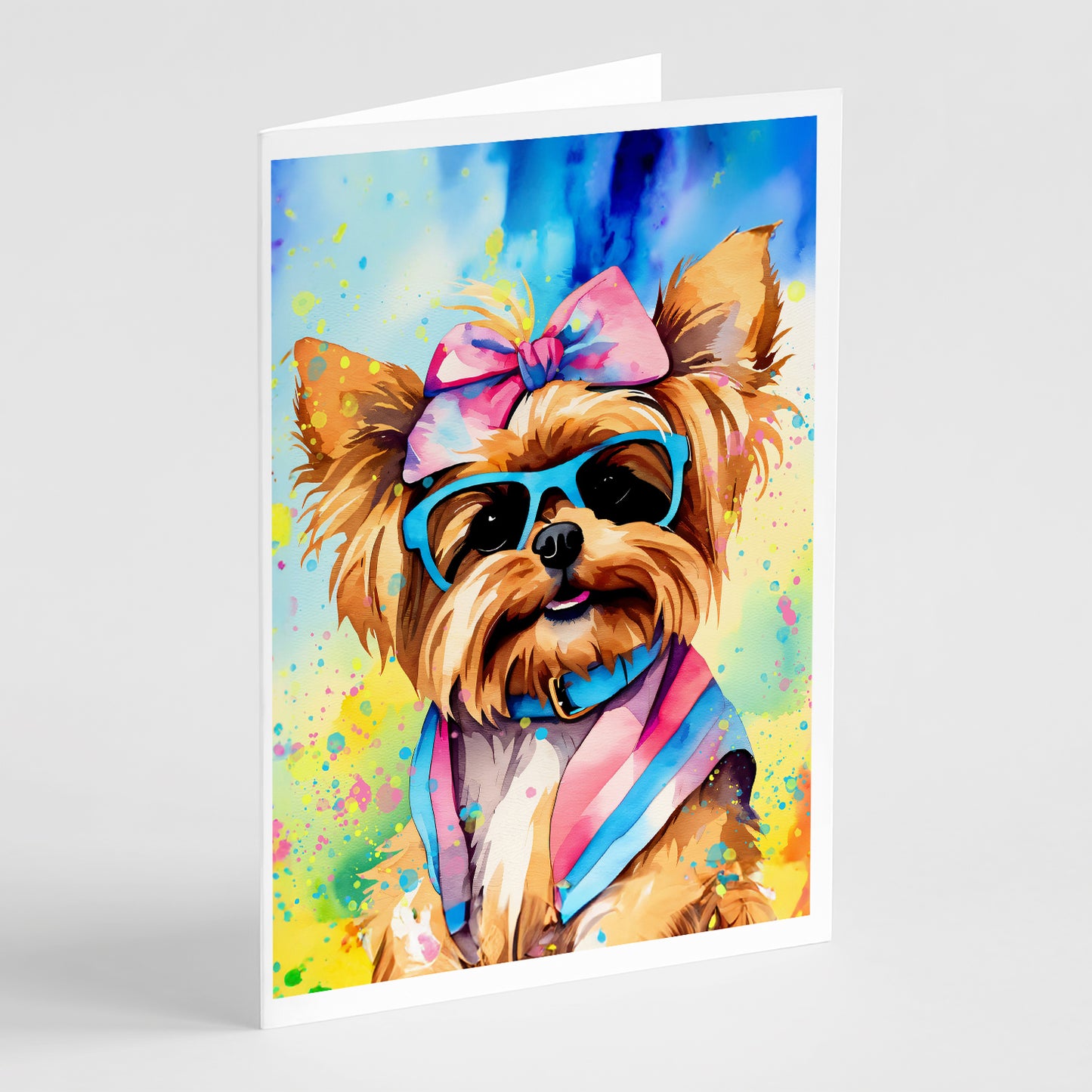 Buy this Yorkshire Terrier Hippie Dawg Greeting Cards Pack of 8