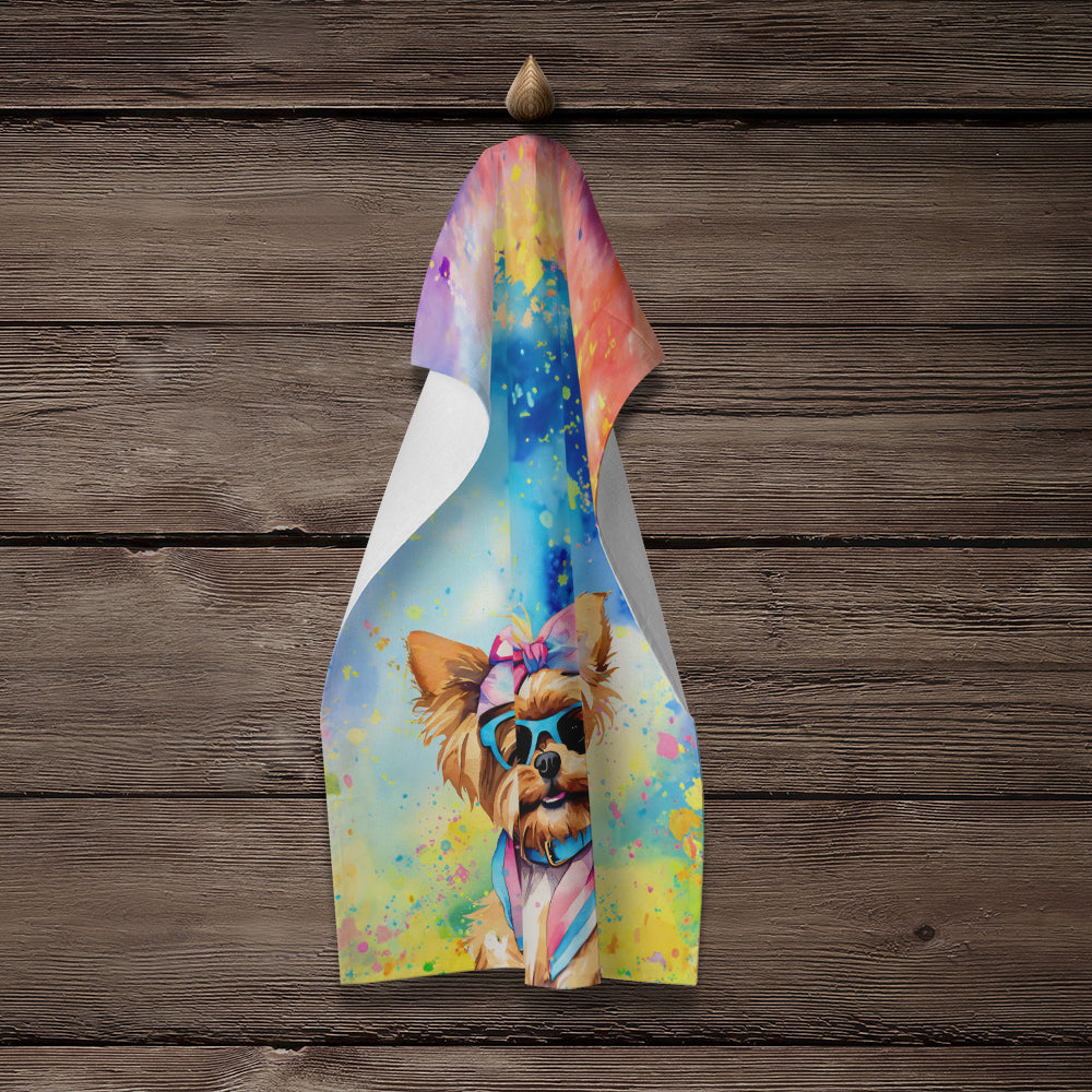 Yorkshire Terrier Hippie Dawg Kitchen Towel