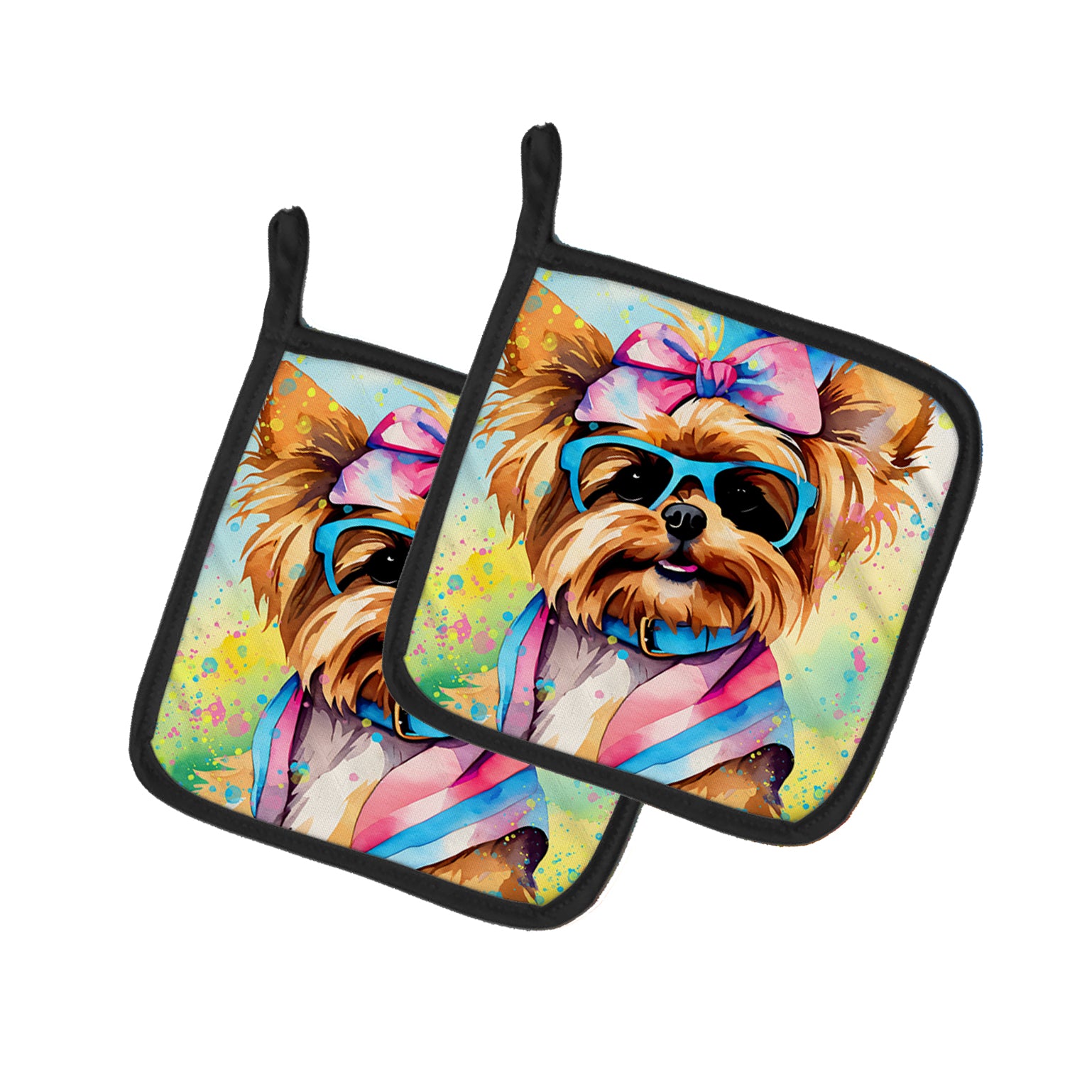 Buy this Yorkshire Terrier Hippie Dawg Pair of Pot Holders