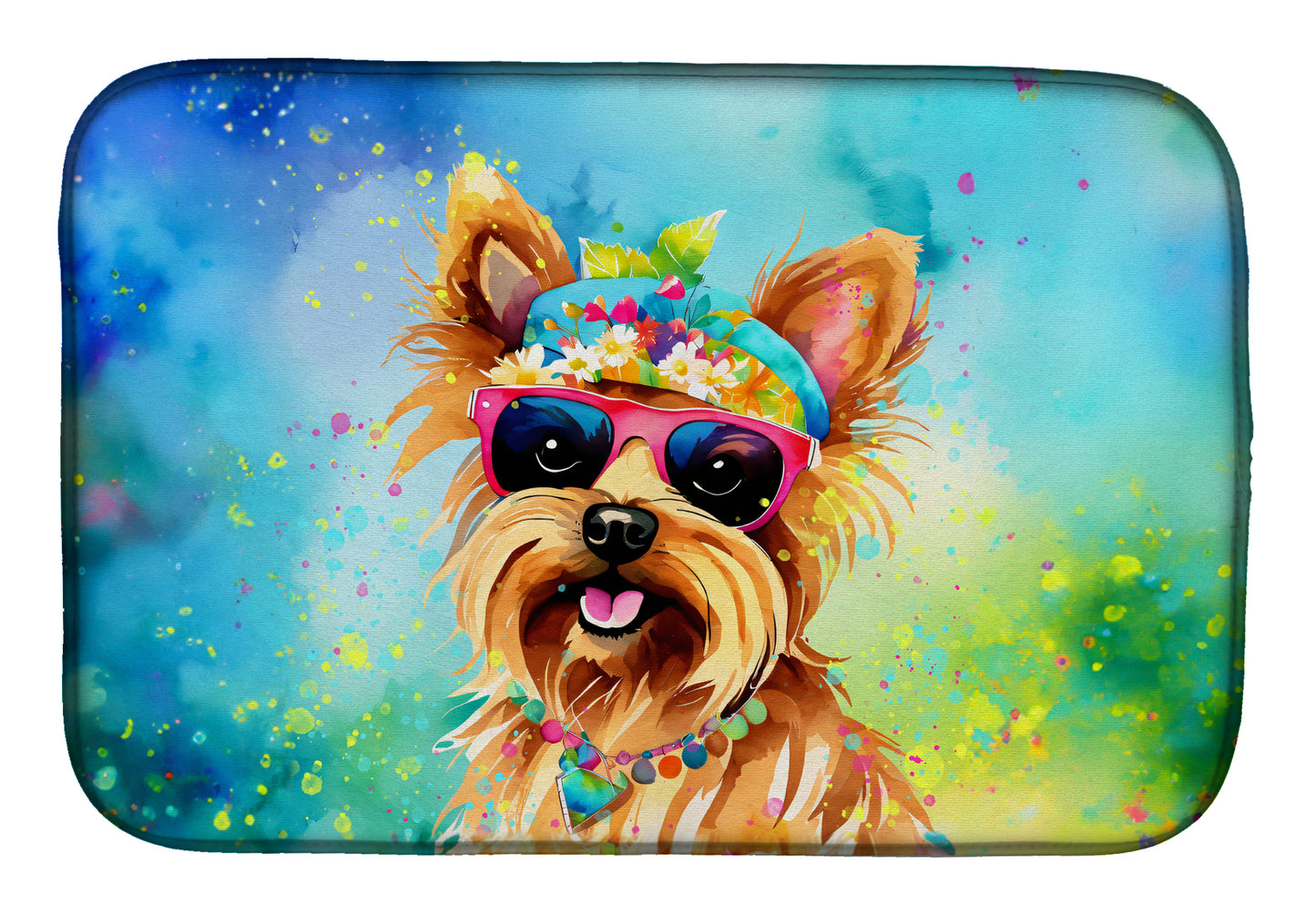 Buy this Yorkshire Terrier Hippie Dawg Dish Drying Mat