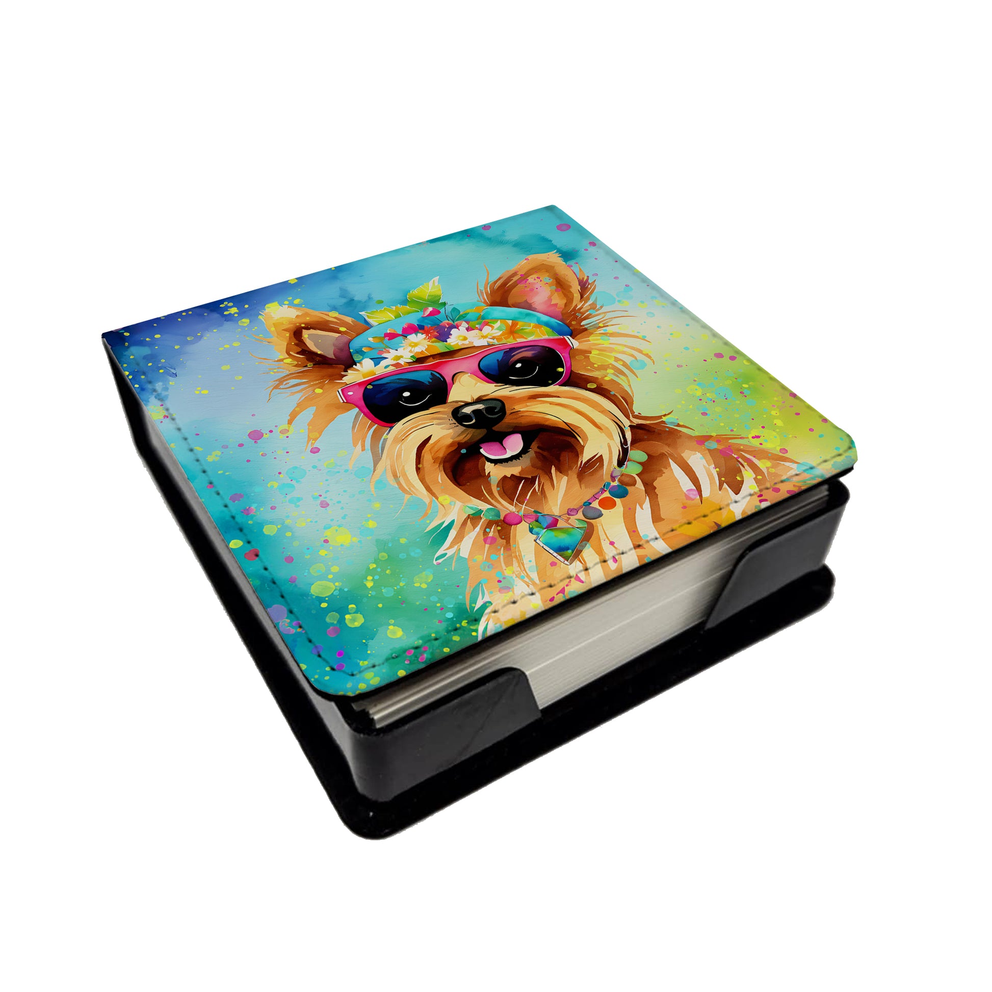 Buy this Yorkshire Terrier Hippie Dawg PU Leather Note Paper Holder