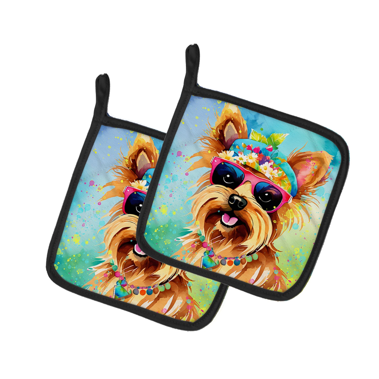 Buy this Yorkshire Terrier Hippie Dawg Pair of Pot Holders