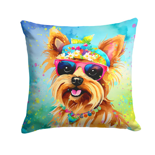 Buy this Yorkshire Terrier Hippie Dawg Throw Pillow