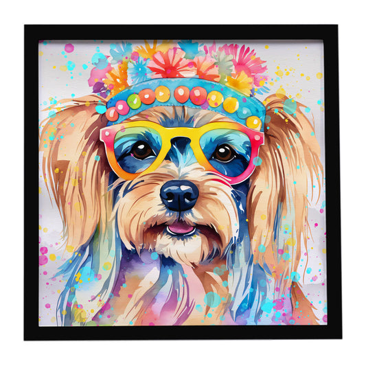 Buy this Yorkshire Terrier Hippie Dawg Framed Metal Print