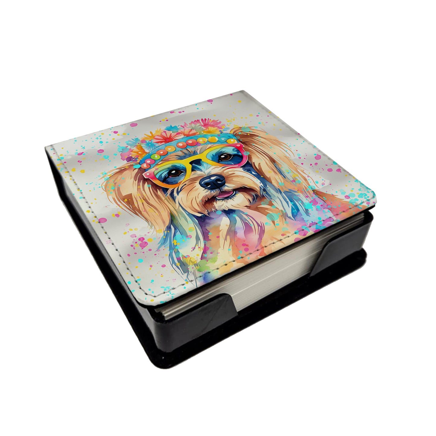 Buy this Yorkshire Terrier Hippie Dawg PU Leather Note Paper Holder