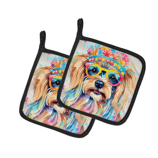 Buy this Yorkshire Terrier Hippie Dawg Pair of Pot Holders