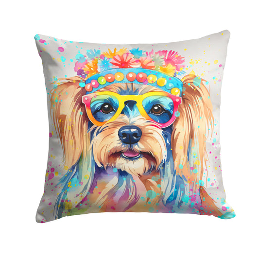 Buy this Yorkshire Terrier Hippie Dawg Throw Pillow