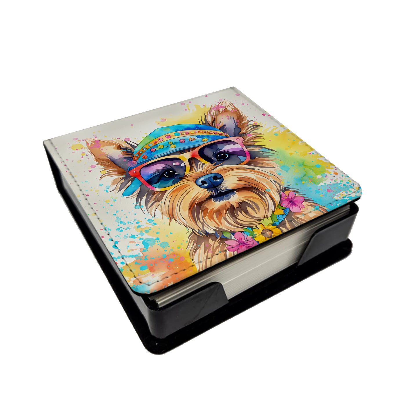 Buy this Yorkshire Terrier Hippie Dawg PU Leather Note Paper Holder