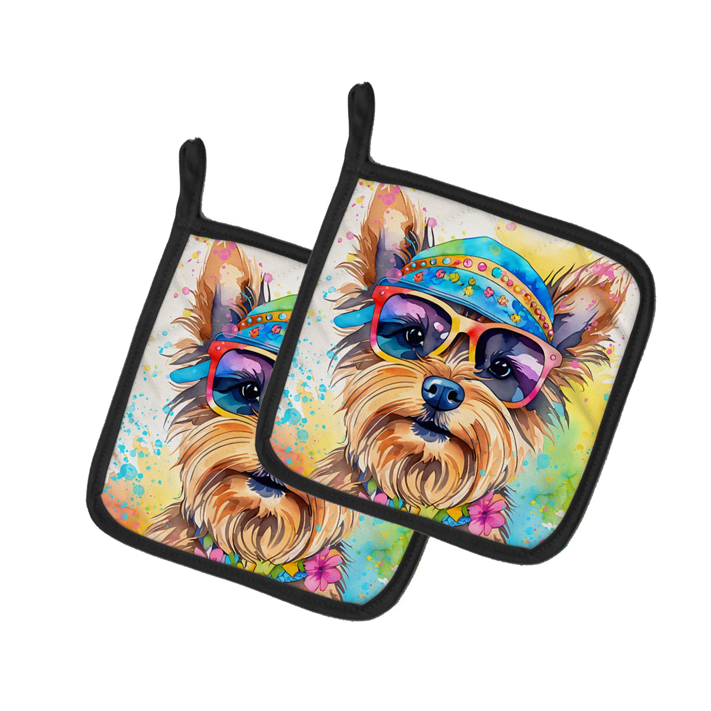 Buy this Yorkshire Terrier Hippie Dawg Pair of Pot Holders